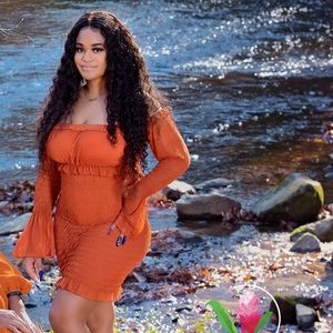 Off the shoulder ruffle dress